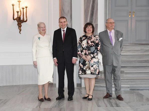 Queen Margrethe, Eliza Jean Reid, Crown Princess Mary, Princess Marie, Prince Jaochim, Prince Frederik, Guoni Jóhannesson