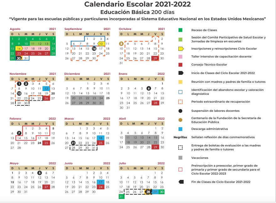 Conoce El Calendario Escolar Para Instituciones De Educaci