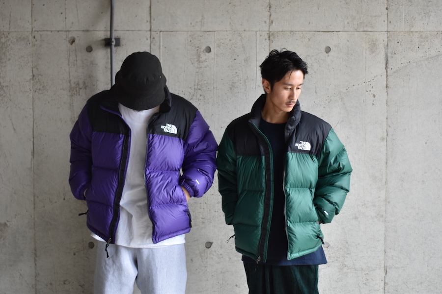 blue north face puffer jacket