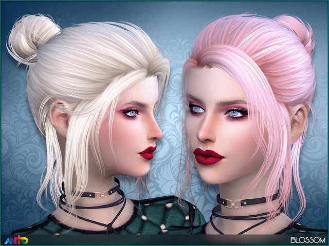 Женские прически с заколотыми волосами для The Sims 4 со ссылками на скачивание