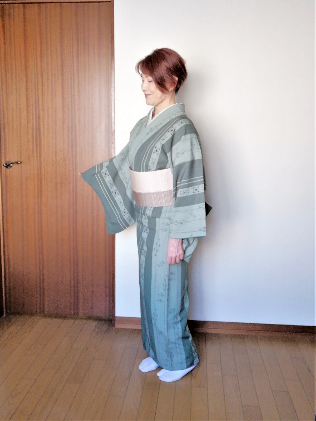 似合わないと思う色の着物を着る時は・・50代60代の普段着物～母の着物からハッピーライフ