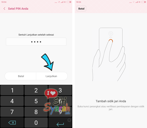 cara mengunci pakai sidik jari android