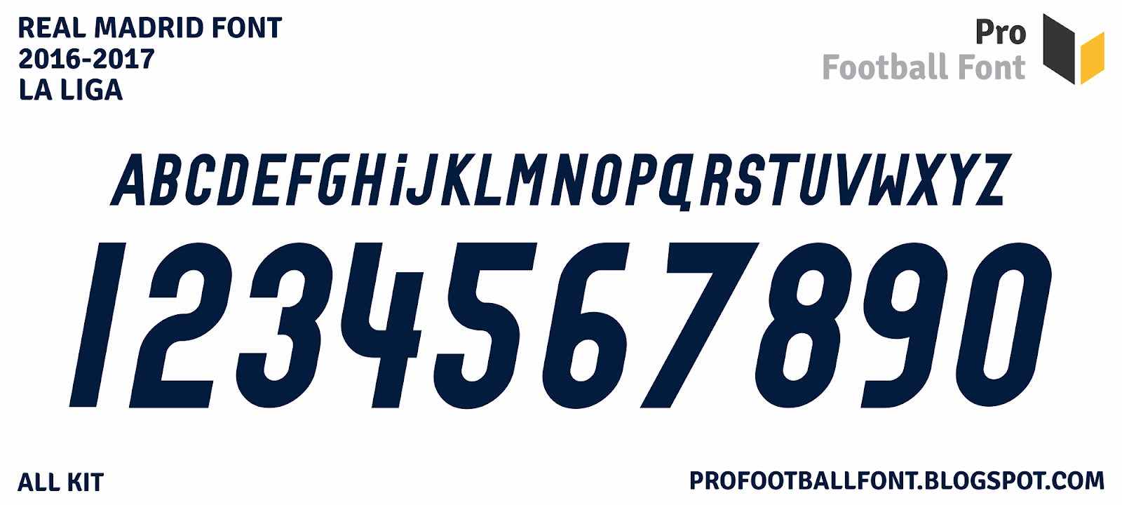 Real Madrid 2016-2017 Font