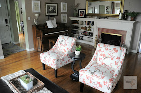 Updated living room of Organizing Made Fun's home tour