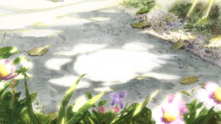 place peaceful park flowers anime sunlight soft everything
