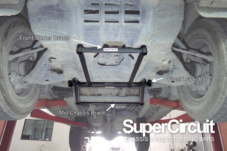SUPERCIRCUIT CHASSIS STRENGTHENING BARS Toyota Hilux REVO (AN120/AN130