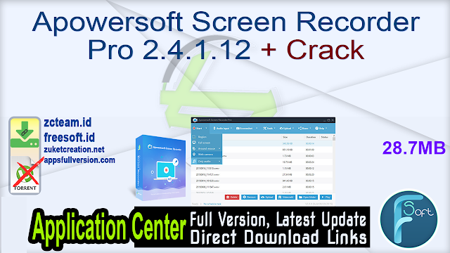 Apowersoft Screen Recorder Pro 2.4.1.12 + Crack_ ZcTeam.id