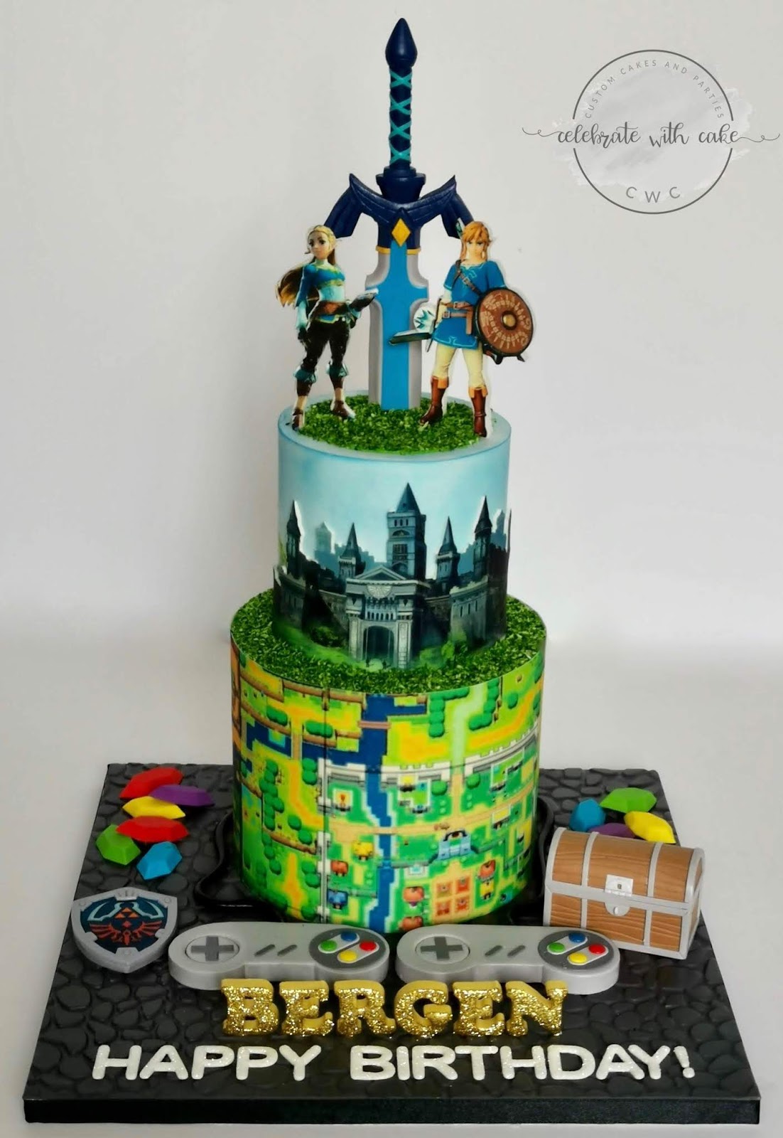 Celebrate with Cake!: Legend of Zelda two tier Cake