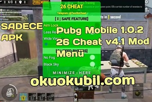 Pubg Mobile 1.0.2 – 26 Cheat v4.1 Mod Menü No Need, No Vırtual, No Rood Hack İndir 2020