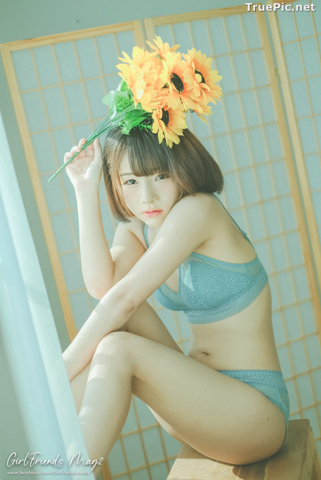 Image Thailand Model - Ar Yumi - Sun Flower and Light Blue Lingerie - TruePic.net - Picture-9