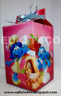 caixinha milk smurfs, milk smurfs, lembrancinha smurfs, brinde smurfs, tema smurfs, festa smurfs, os smurfs,smurfs