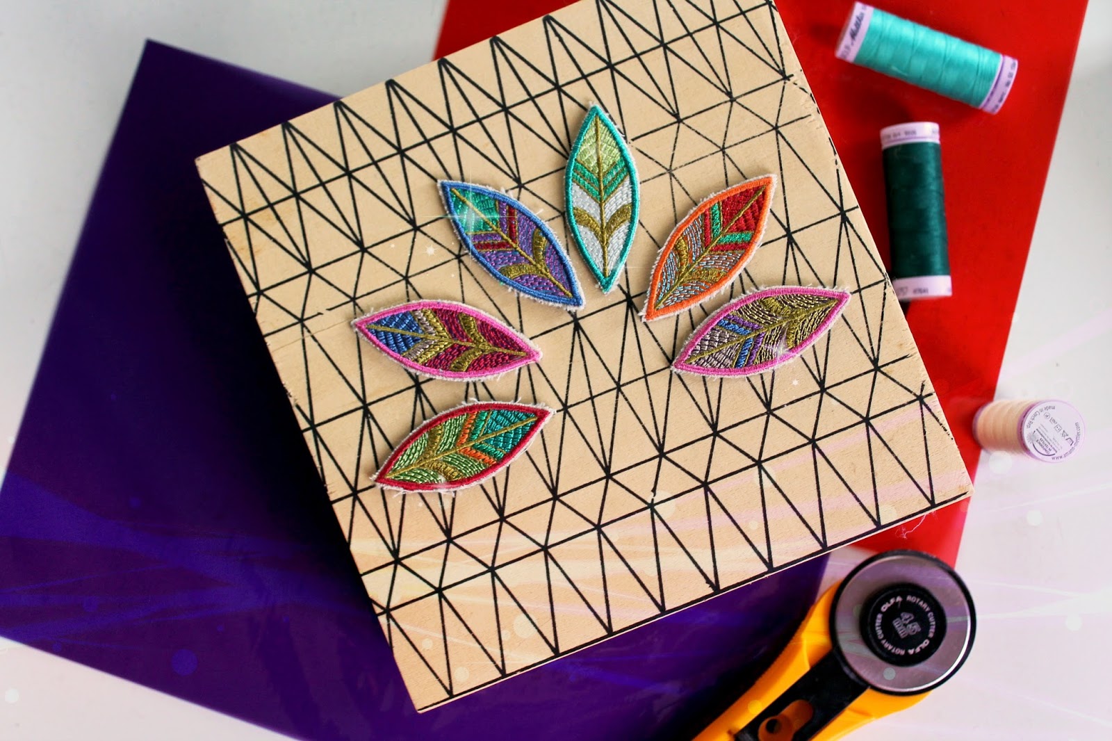 DIY Sewing Box: Machine Embroidery with Mylar