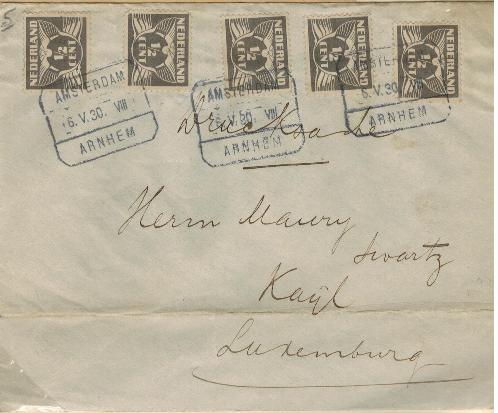 Netherlands Postal History International Printed Matter Rates 1921 1946