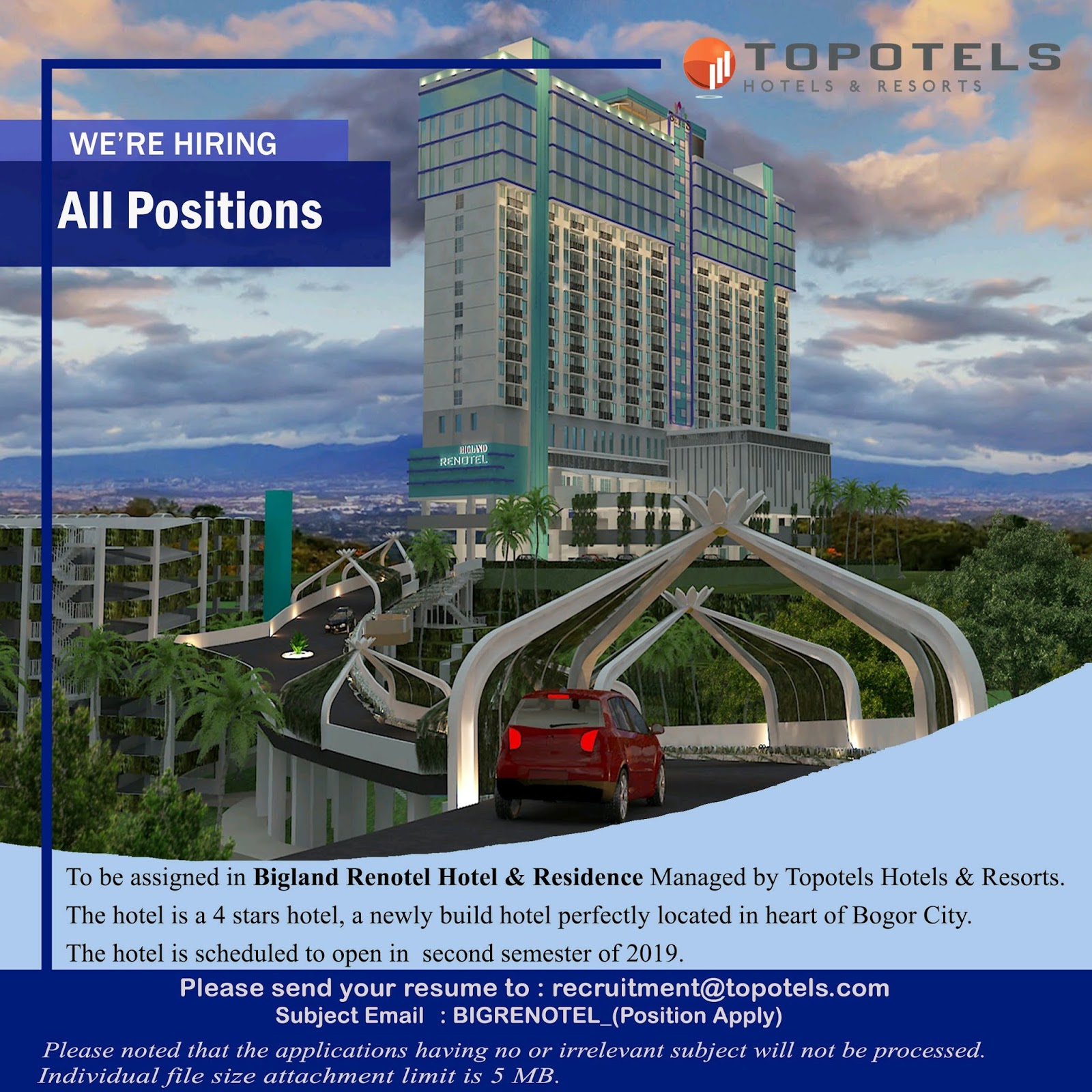 Lowongan Kerja TOPOTELS HOTEL & RESORT BOGOR (ALL POSITIONS) - lowongan