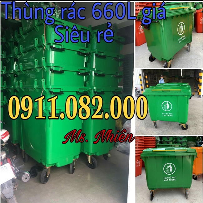 Tien giang Cung cap si le thung rac 120L 240L 660L gia re lh 0911082000