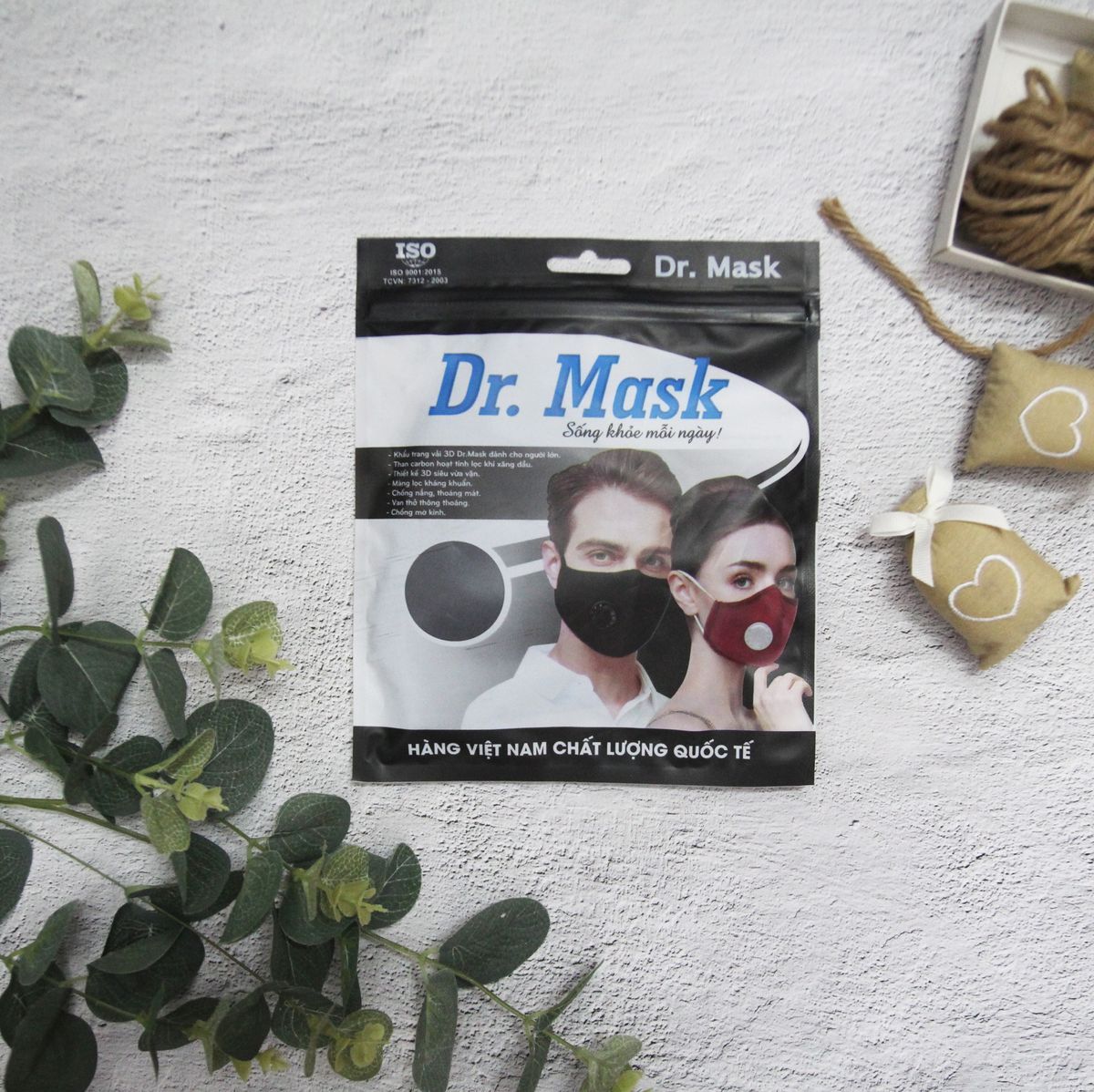 Khẩu Trang Vải 3D Người Lớn Có Van Thở - Dr.Mask - 100 cái/ thùng