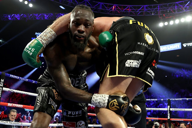 Deontay Wilder Wrestles With Tyson Fury In Rematch