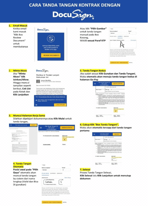 Cara Tanda Tangan Kontrak Gofood Via Docusign 2020 Go Bizz Com