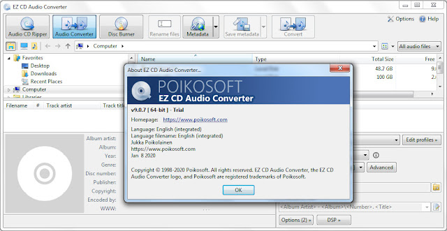 Screenshot EZ CD Audio Converter 9.0.7.1 + Trial Reset Screenshot EZ CD Audio Converter 9.0.7.1 + Trial Reset
