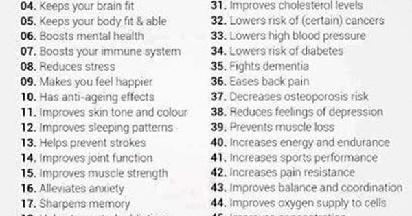 50 reasons to exercise 50 reasons to exercise