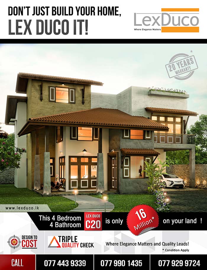 4 bedroom Lex Duco C 20 is only 16 Mn on your land