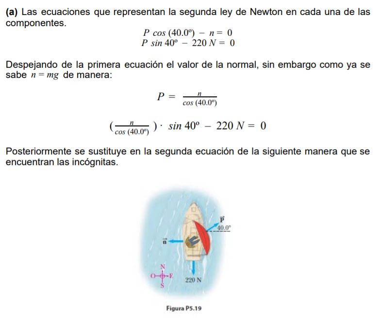 19. La figura P5.19 muestra las fuerzas horizontales que actúan sobre