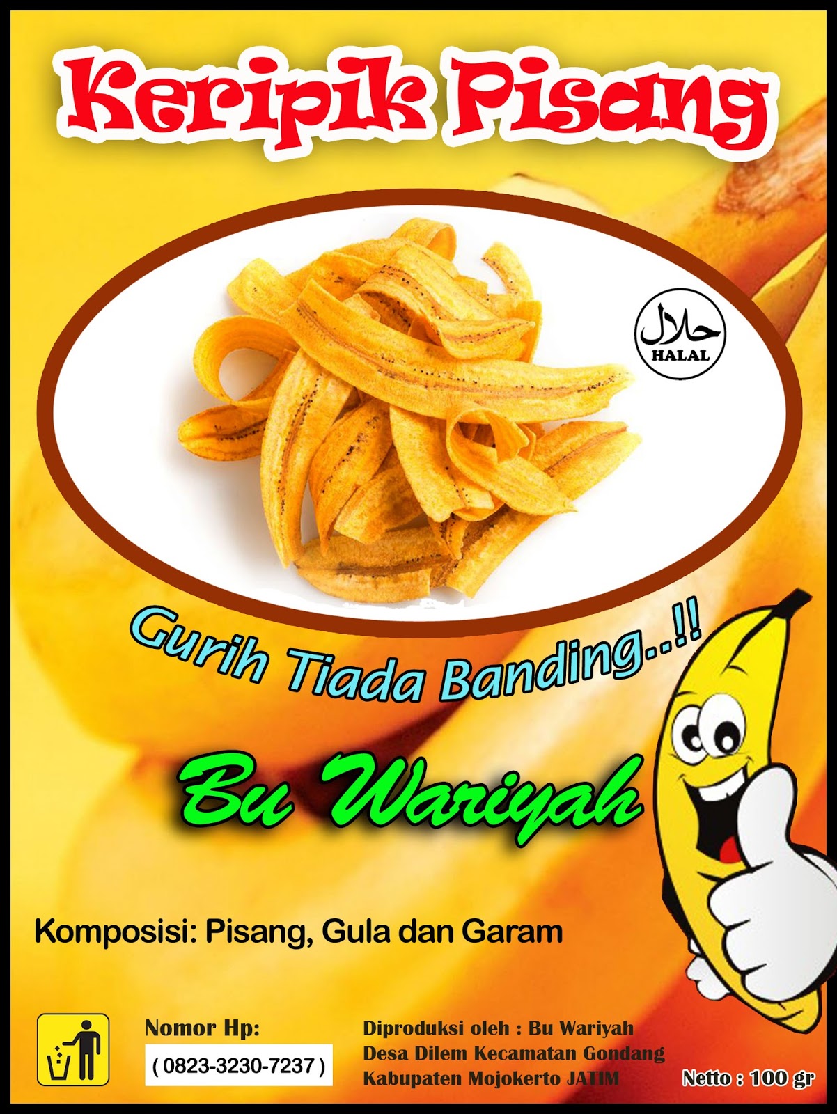 Definisi Keripik Pisang Bu Wariyah Ds Dilem Mojokerto Keripik Pisang Ibu Wariyah
