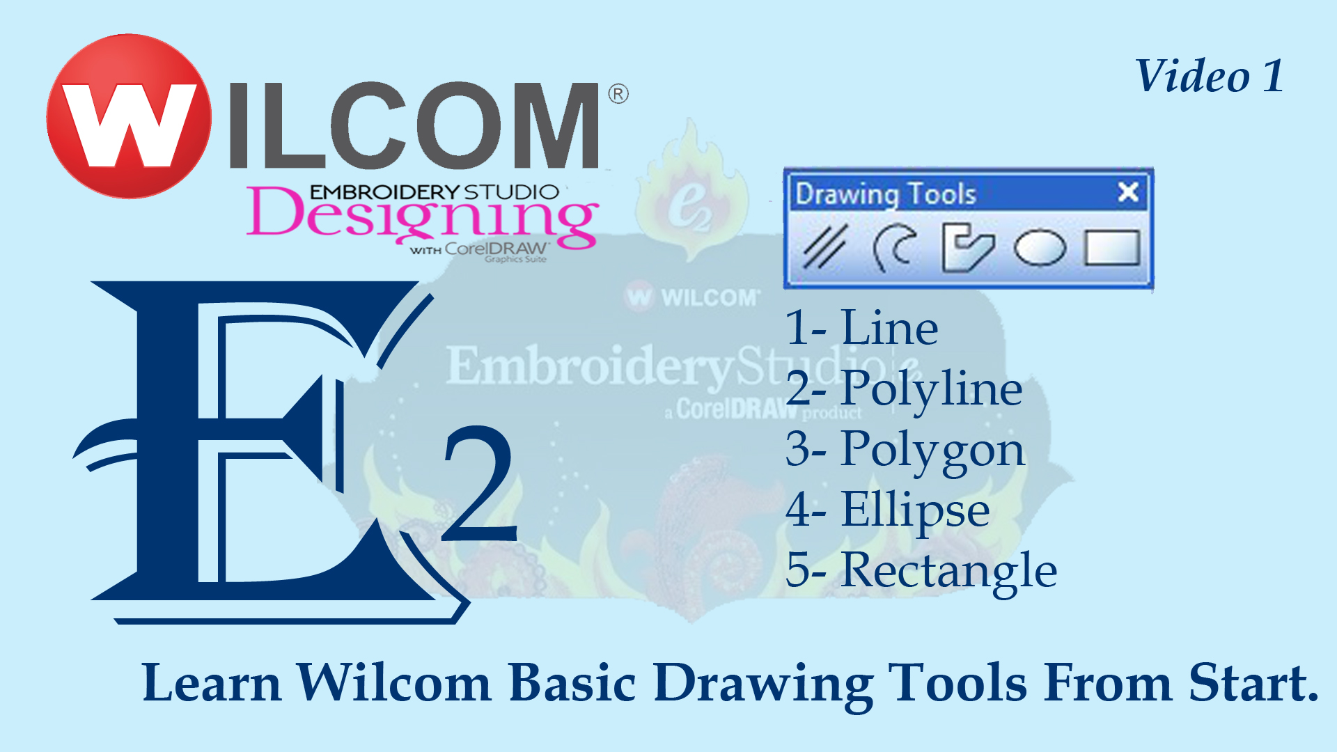 Wilcom Drawing Tools From Start || Class-1