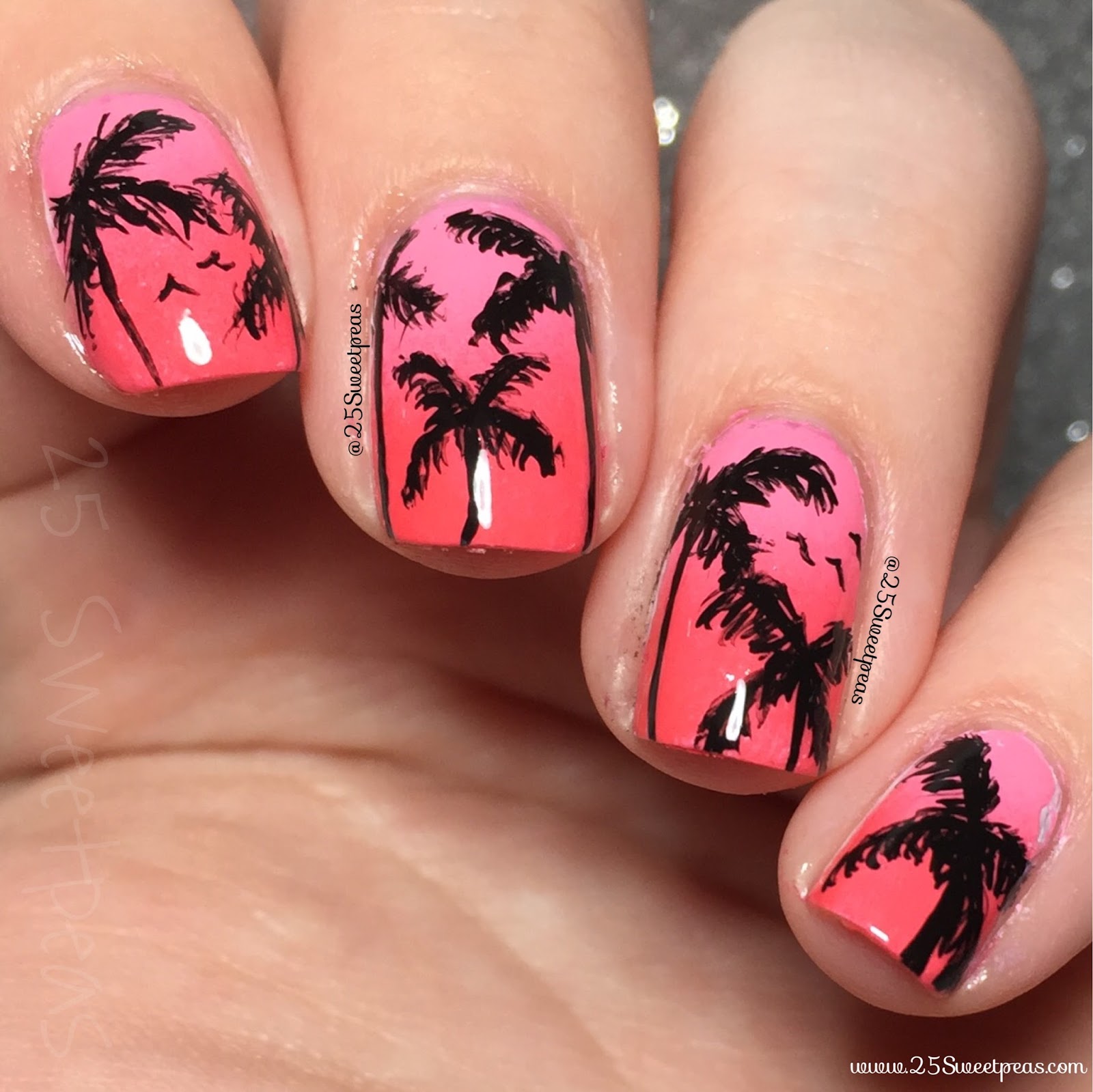 Palm Tree Nails Defy & Inspire — 25 Sweetpeas