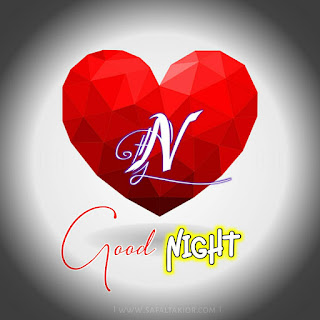 N letter good night images