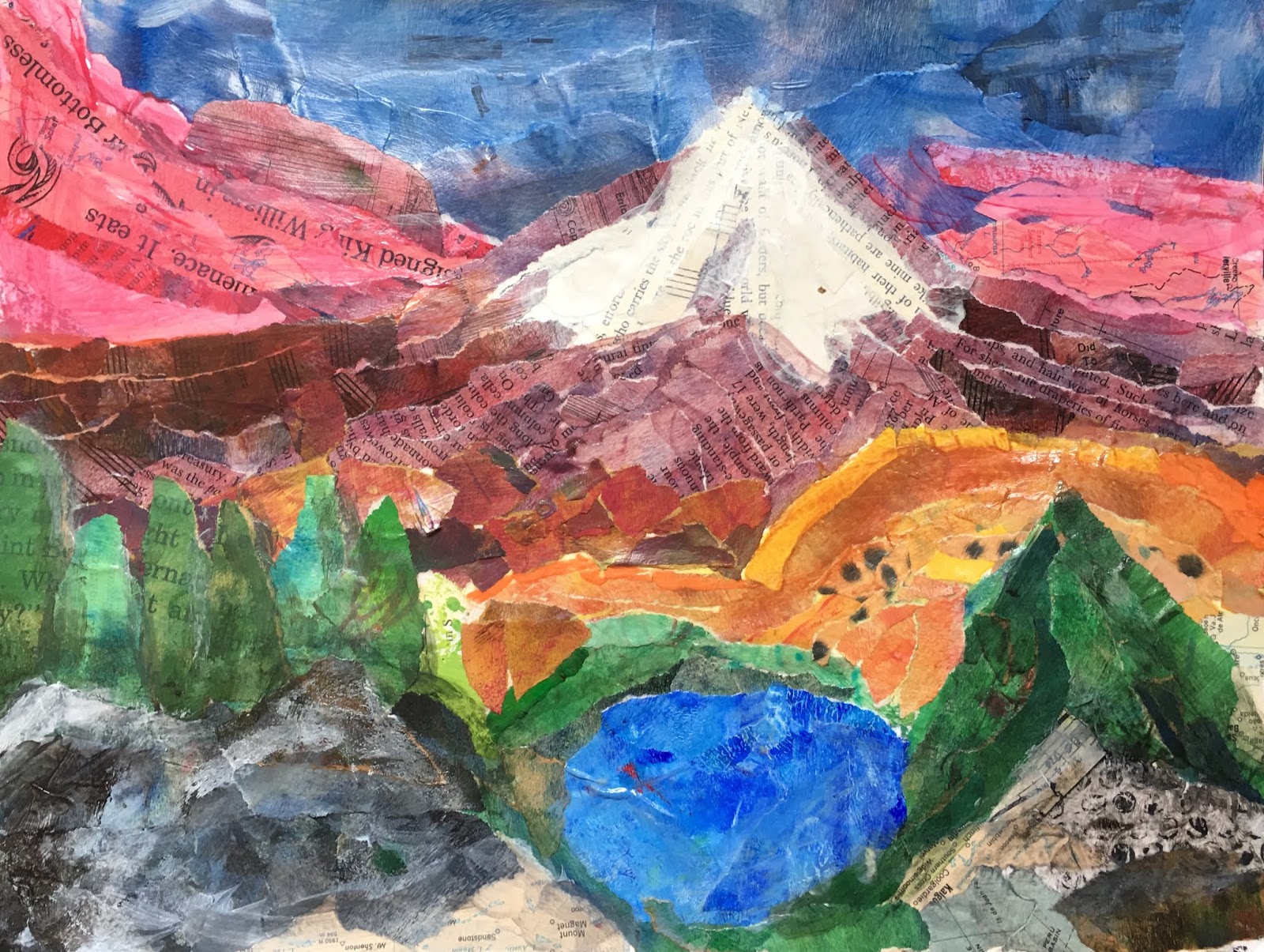 Art Room Britt: Shelli Walters Oregon Landscape Collage