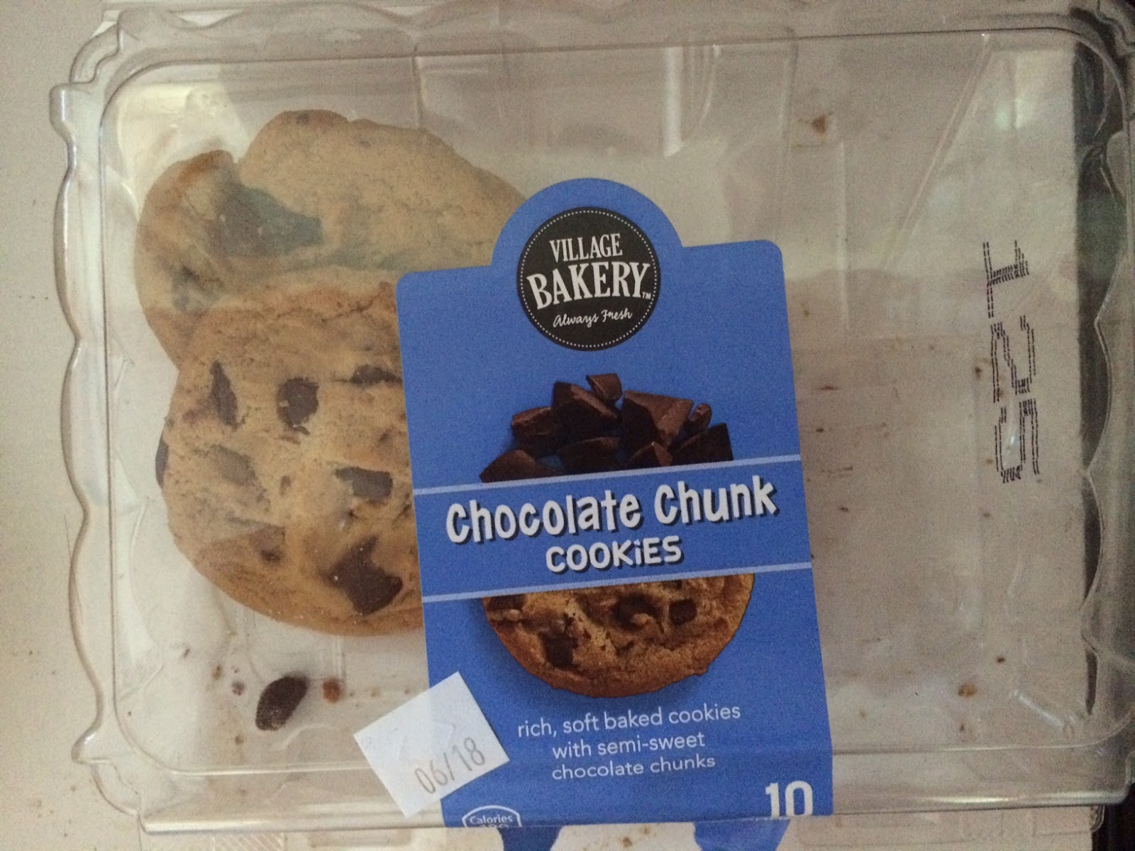 Village Bakery Chocolate Chunk Cookies (Aldi)