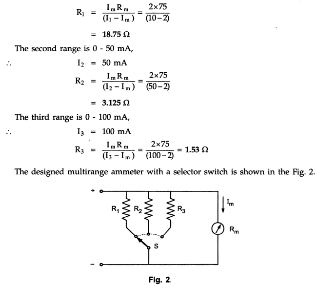 multirange ammeter