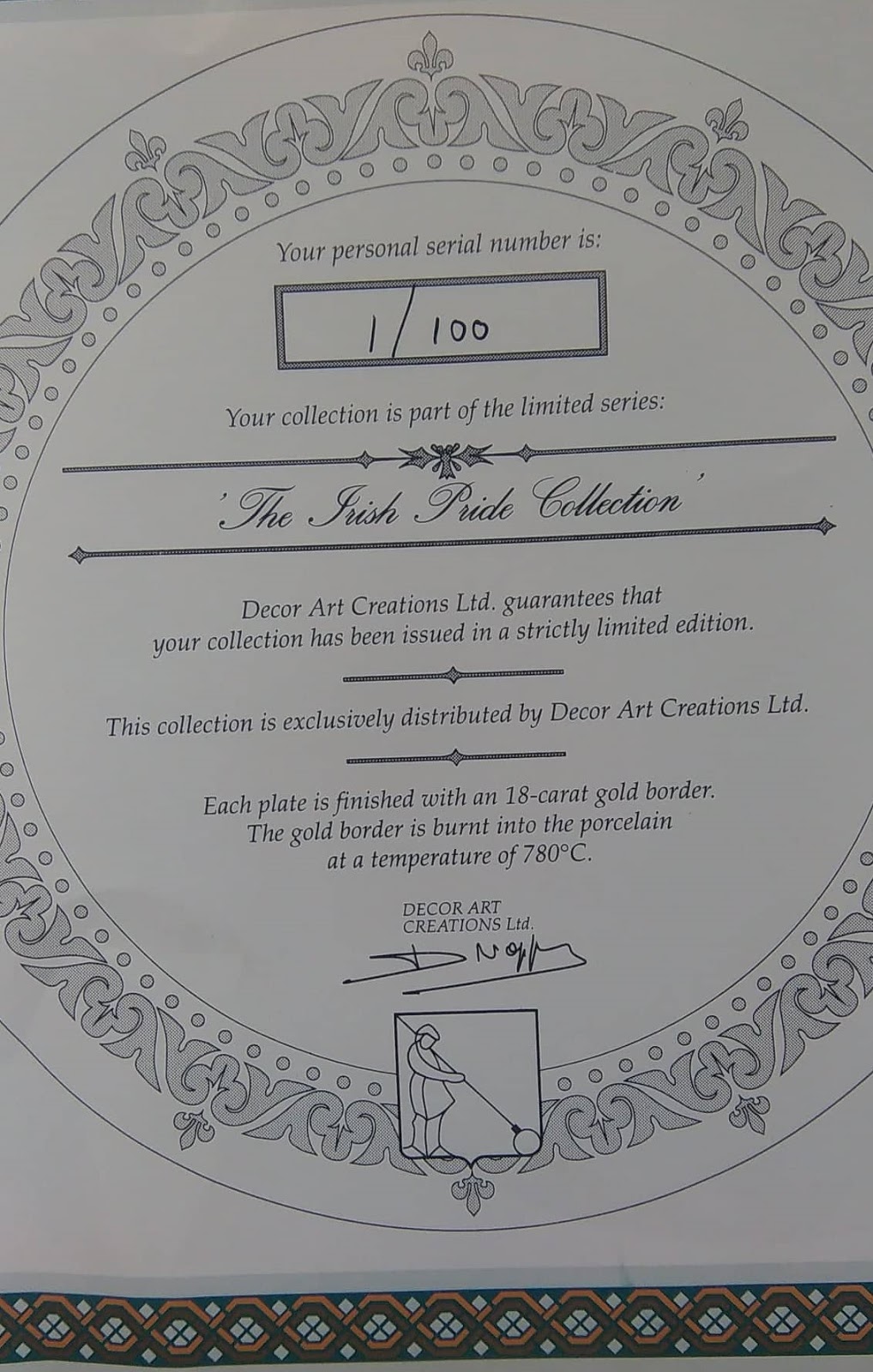 Togher Historical Association Irish Pride Plate Collection 1999