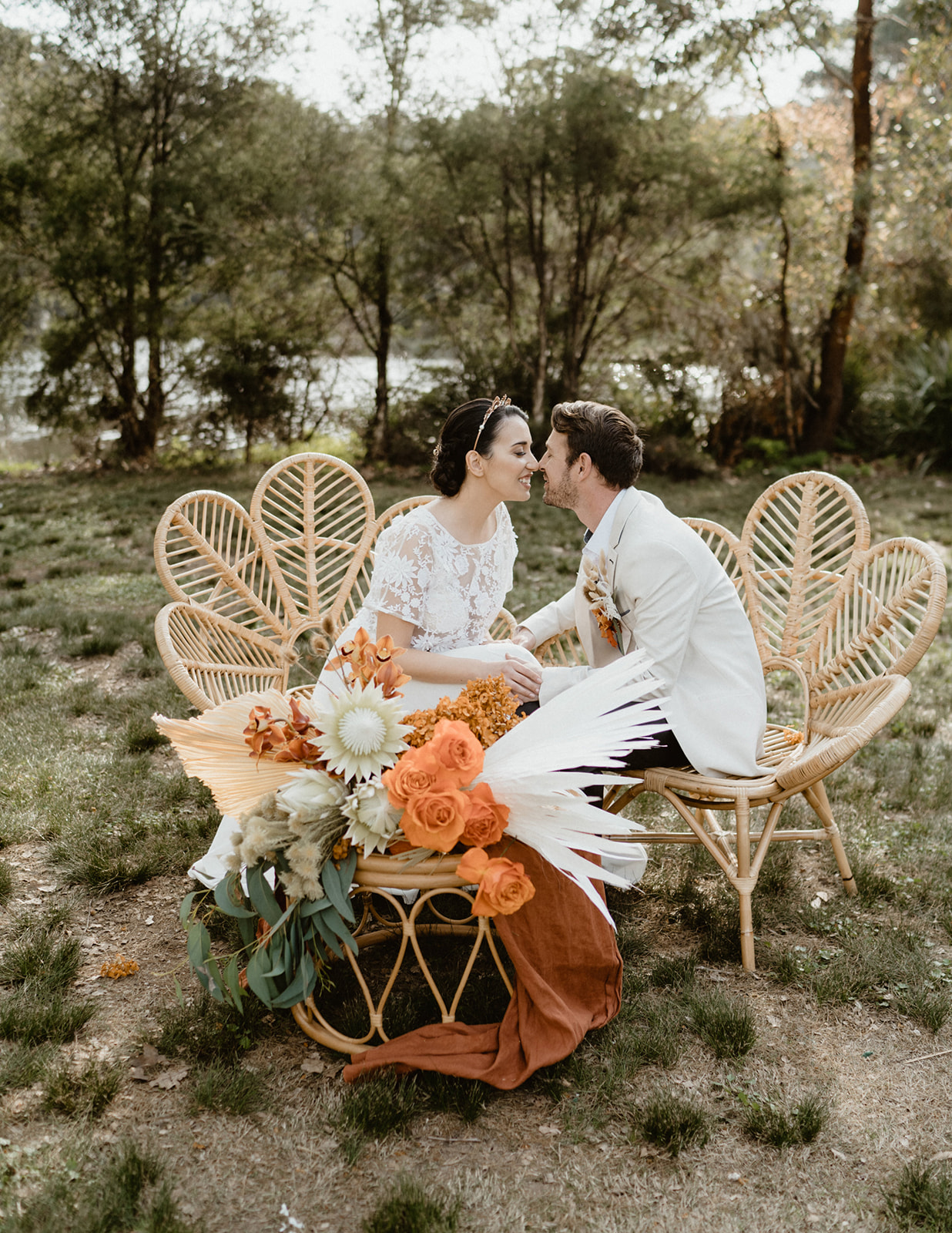 to the aisle australia | terracotta + greenery wedding styling ideas kelly jury photography weddings dried florals bridal gowns stationery style boho weddings