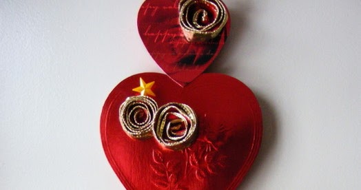 EcoScrapbook: Valentine's Day Tutorial: Upcycled Chocolate Box Decoration