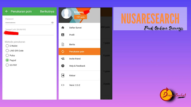 Nusaresearch paid online surveys penghasil saldo gopay gojek gratis dan paypal