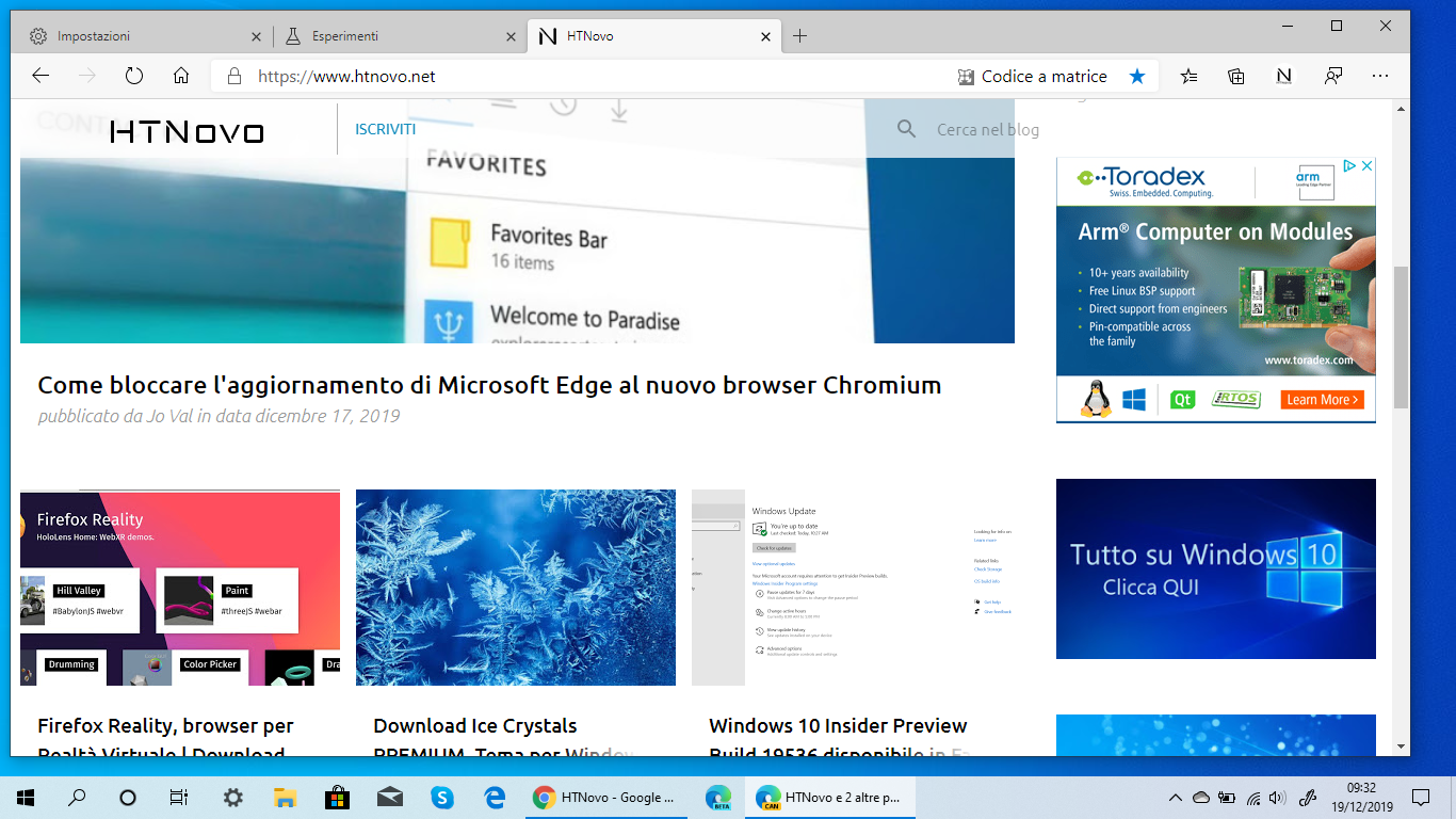 Condividere pagine  da Microsoft Edge tramite codice QR