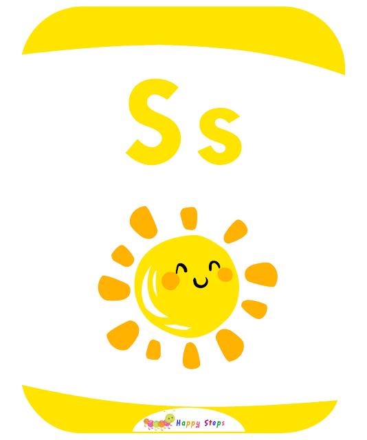 Letter -S-  sun  Flashcards