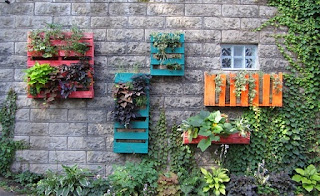 jardin vertical con palets