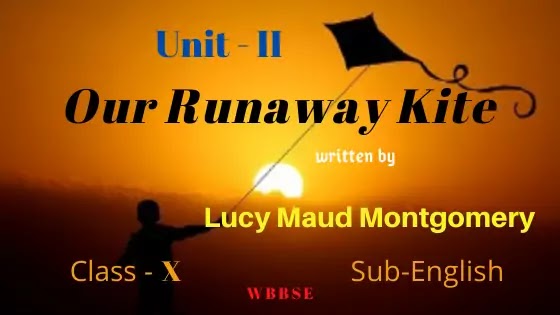 Our Runaway Kite by Lucy Maud Montgomery Unit - 2 Class X