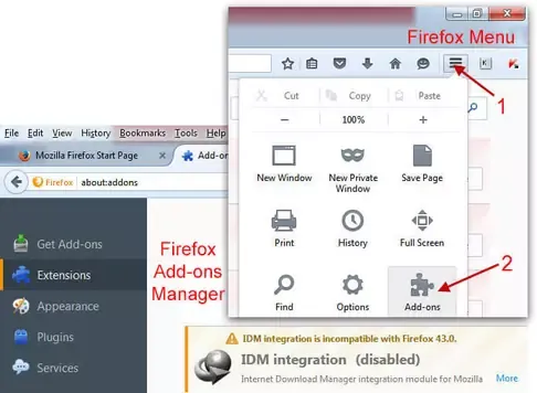 إضافات Firefox إضافات Firefox