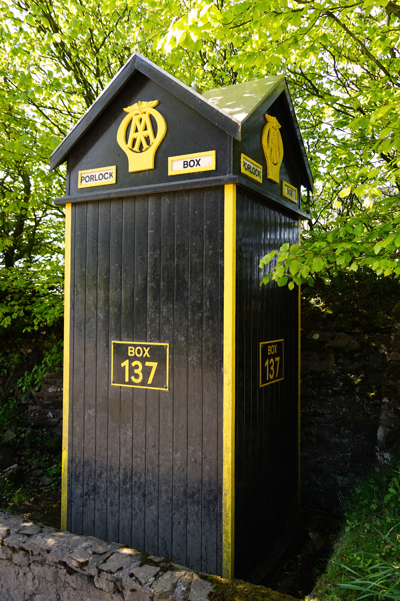 Caroline's Miscellany Porlock Hill's listed AA box