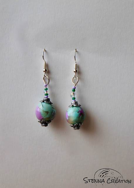 Boucles-oreilles-pate-polymere-Menthe-Gris-Violet-Argent-Ivoire-Vegetal-Stenna-Création