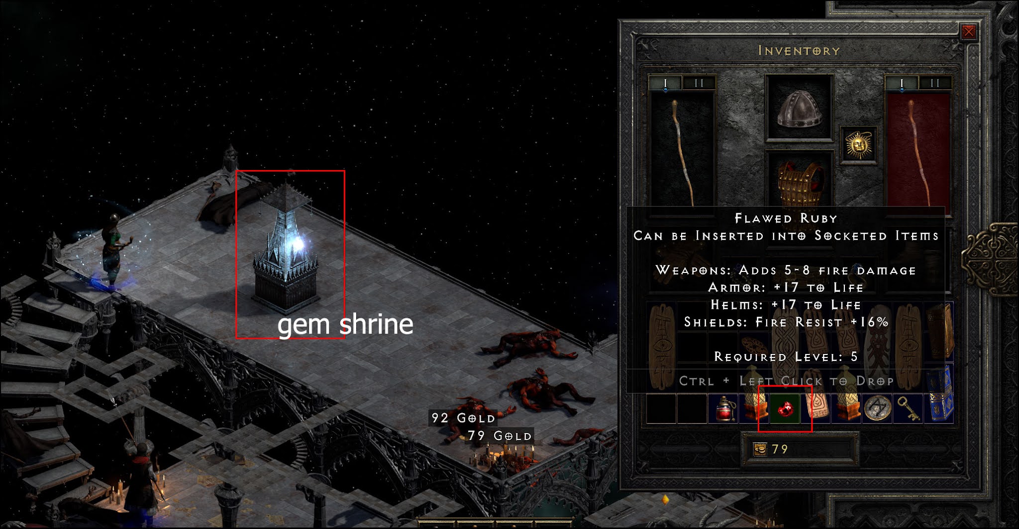 Null Pointer Gaming Diablo II Resurrected Gem Shrine Effect