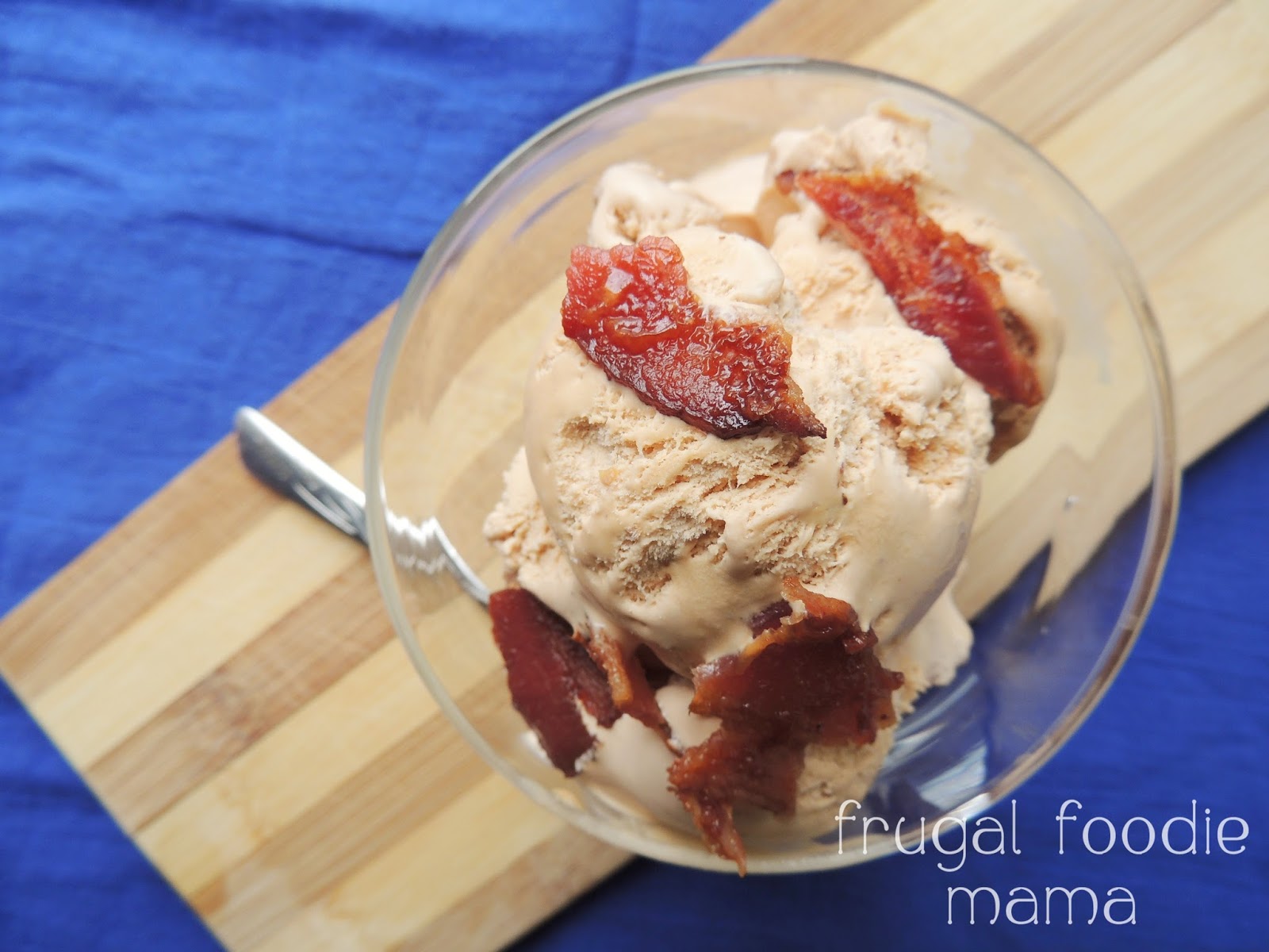 Frugal Foodie Mama Caramel Bacon Cashew Ice Cream