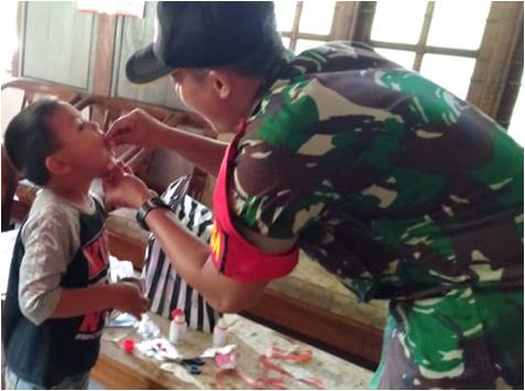 Babinsa Bantu Layanan Posyandu Di Desa Majenang