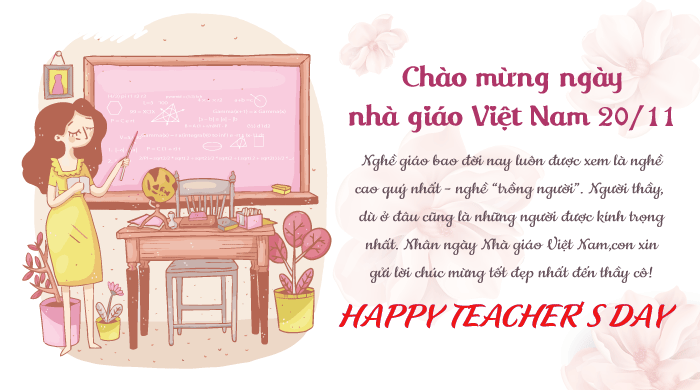 hình ảnh động chúc mừng ngày nhà giáo Việt Nam số 47
