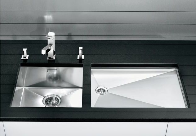 Fregadero Blanco Zerox 400U inox con escurridor