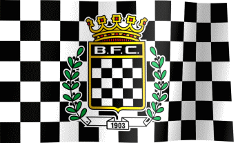 The waving flag of Boavista F.C. with the logo (Animated GIF) (Bandeira do Boavista FC)